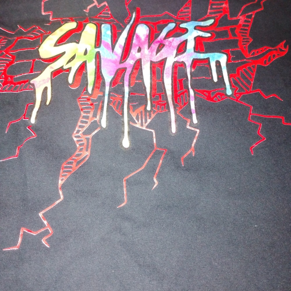 H&M Graphic Tee - Charcoal with Red and White Design - Picture 2 of 4